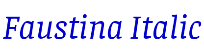 Faustina Italic fonte